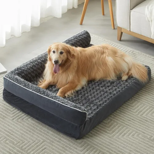 Vista 17 de BFPETHOME - Camas ortopédicas para perros grandes - Sofá para perros impermeable con funda extraíble y lavable, cama grande para mascotas con forro