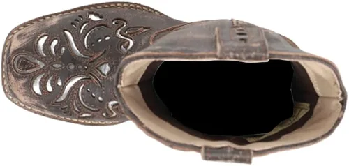 Vista 4 de Roper Belle - Botas vaqueras con punta cuadrada (bebéniño pequeño), Beige Bronceado