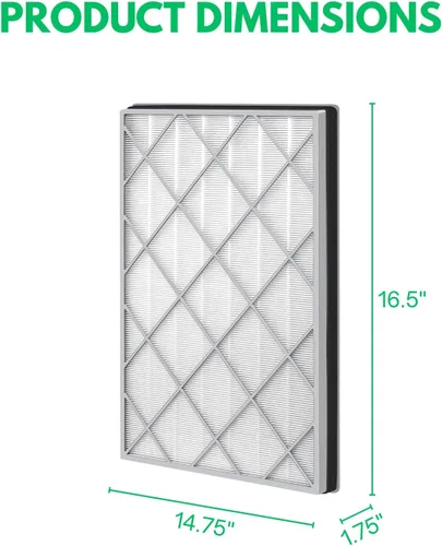 Vista 2 de Nispira HE6FKPET Filtro de repuesto con carbón activado para purificador de aire Shark 6 ventiladores HE600 HE601 HE602 3 en 1 HEPA, paquete de 2