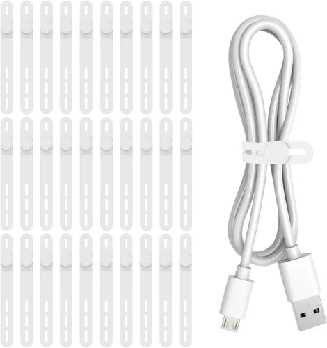 Vista 11 de Donruby 30 bridas de silicona para cables, correas organizadoras de cables Verde claro