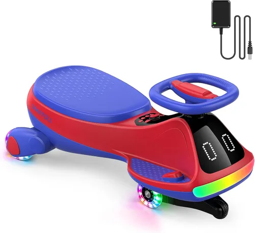 Vista 11 de Umatoll Coche eléctrico de 12 V para niños, regalos de cumpleaños, juguete Negro y rojo