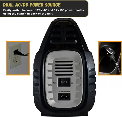 Vista 6 de JACO SmartPro 2.0 AC/DC Bomba de inflado digital de neumáticos - Compresor de aire portátil automático (12 V CC, 110-120 V CA)