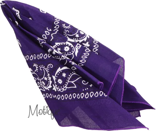 Vista 6 de Motique Accessories Bandana de cachemira de algodón de 22 pulgadas