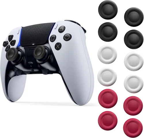 Vista 8 de NEWDERY Joystick Replacement Grip Caps for PS4/PS5 Controller, PS5/PS4 Thumb Grips Caps, Anti-Stickiness, Anti-Slip, Anti-Scratch, Anti-Fingerprint
