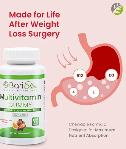 Vista 5 de BariSlim Bariatric - Gomitas multivitamínicas masticables bariátricas, 90
