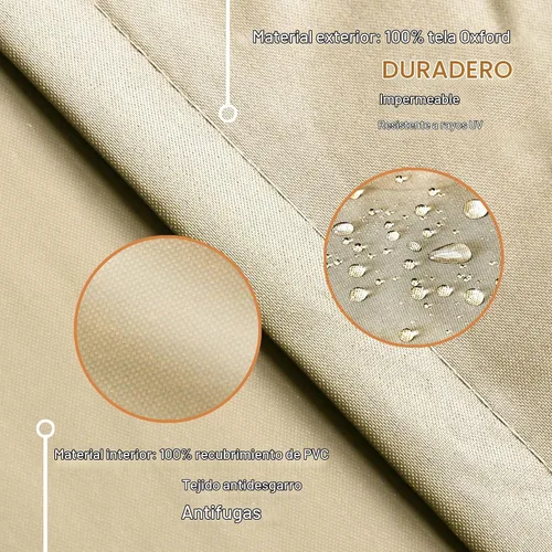 Vista 8 de Fundas para muebles de patio, funda impermeable para muebles de exterior, fundas para muebles de patio para 3 piezas, juego de fundas de sofá