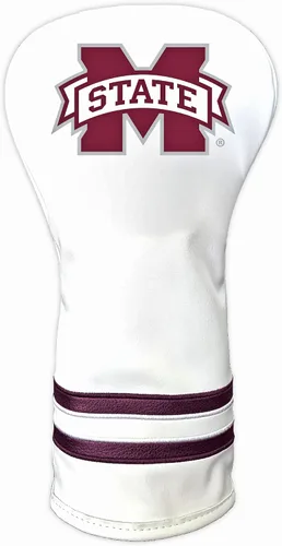 Vista 27 de Team Golf NCAA Blanco Vintage Cubierta para Cabeza de Conductor de Golf, Diseño Ajustado, Diseño Retro