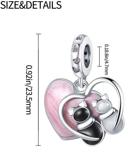 Vista 3 de Dije clásico para mujer, pulsera de plata de ley 925, regalo de cuentas, se puede combinar con mujeres y niñas