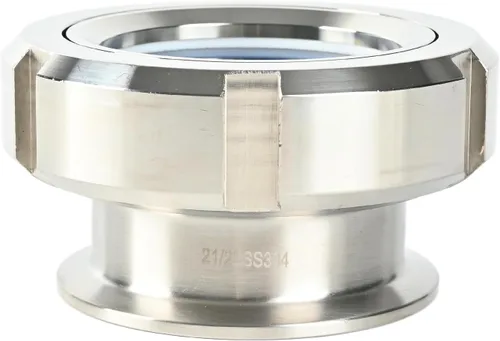Vista 8 de SS304 Tri Clamp Sight Glass 1.5 "Tipo de unión con junta de silicona azul, abrazadera Stailess Steel Tank View Glass