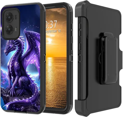 Vista 86 de Funda para Moto G Stylus 5G 2023 con funda de clip para cinturón y soporte, resistente de doble capa, resistente a prueba de golpes, para Motorola