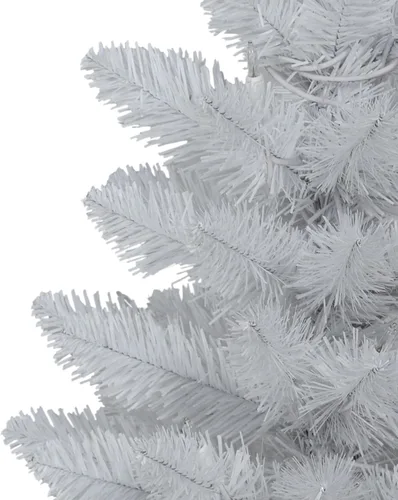 Vista 5 de Puleo International Árbol de Navidad artificial preiluminado de 2 pies con 35 luces en saco azul, blanco