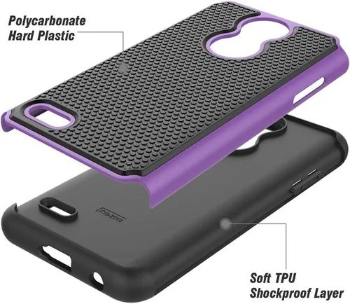 Vista 7 de Funda de teléfono a prueba de golpes para K10 2018 [púrpura]