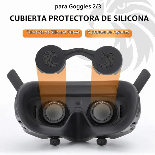 Vista 2 de Cubierta acolchada para lentes DJI 3 y gafas 2, funda protectora de silicona a prueba de polvo compatible con G2 Avata2 / Flip G3 VR accesorios