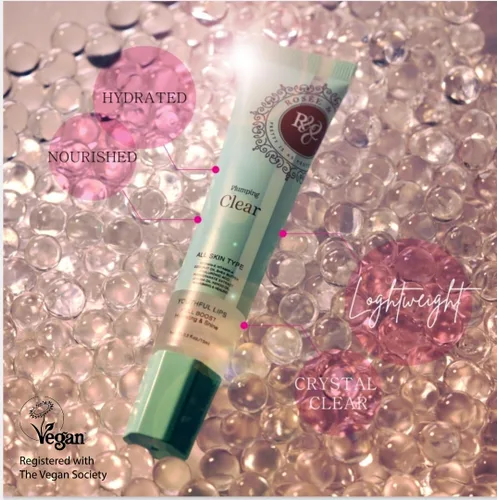 Vista 3 de Rosee - Brillo de labios vegano y libre de crueldad, maquillaje profesional, brillante de larga duración con manteca de karité, hidrata, protege