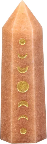 Vista 7 de Nupuyai Piedra de cristal curativa de ojo de tigre para meditación de chakras, terapia de reiki, decoración de varita de cristal para oficina