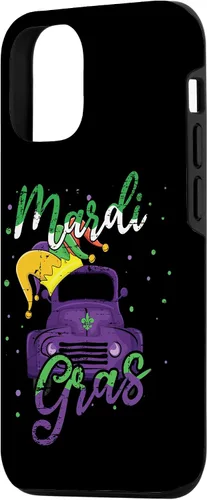 Vista 2 de Funda para iPhone 15 Truck Jester 2024 Mardi Festival Parade Beads Mardi Gras