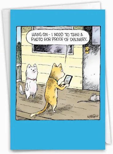 Vista 15 de NobleWorks - 1 tarjeta de cumpleaños humorística con sobre - Caricaturas divertidas para saludos de cumpleaños, tarjeta de celebración - Adorables
