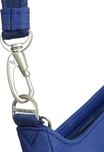 Vista 6 de Travelon Antirrobo Boho NorthSouth Crossbody, azul exuberante, azul (Lush Blue)