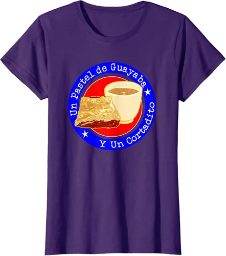 Vista 9 de Divertido desayuno cubano café guayaba guayaba café camiseta Negro