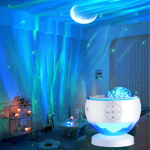 Vista 10 de Sound Machine Light Projector, 30 Sleep Sounds for Adult, Bluetooth Speaker Multicolor