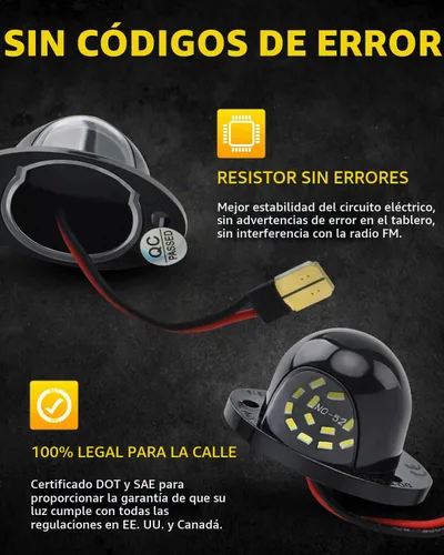 Vista 4 de LED Luces de Matrícula Blancas Brillantes, Conjunto de Lámparas de Reemplazo Compatible con 1994 1995 1996 1997 1998 1999 2000 2001 Dodge RAM 1500