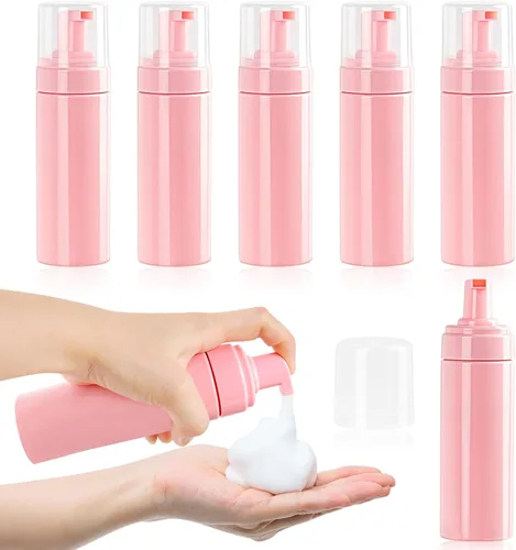 Vista 11 de Botella de espuma vacía transparente de 5.1 onzas líquidas, botella de espuma de viaje para jabón, champú, botella dispensadora de espuma