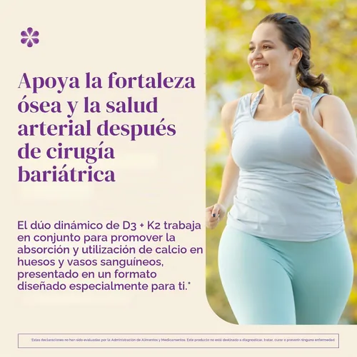 Vista 5 de BariMelts Vitamina D3 y K2, 90 tabletas, sabor natural a manzana