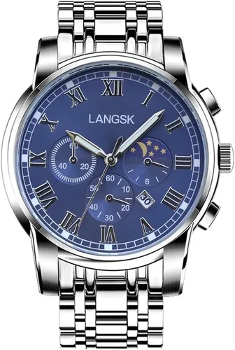Vista 5 de Relojes luminosos de cuarzo para hombre con fecha y 3 ojos ornamentales