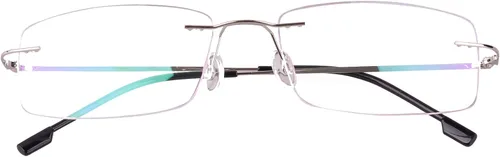 Vista 2 de Agstum Titanium Alloy Flexible Rimless Hinged Frame Optical Eyeglasses Frames