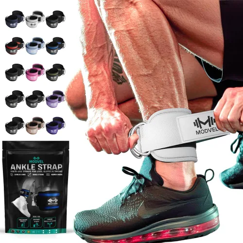 Vista 22 de Modvel Gym Ankle Strap for Cable Machines – Glute & Leg Kickback Ankle Straps for Gym Workouts – Adjustable, Padded Support for Strength Training