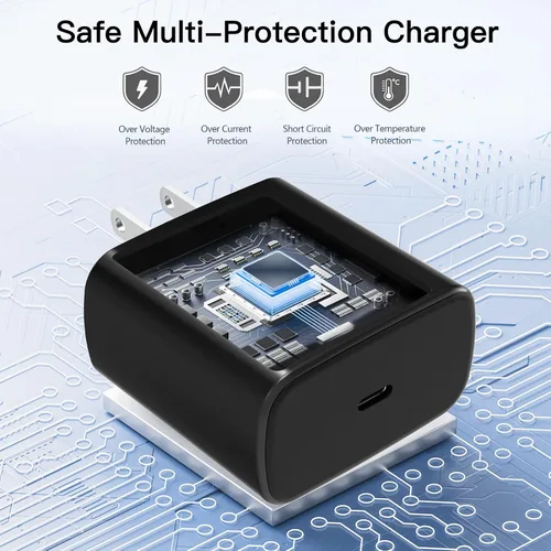 Vista 9 de Cargador tipo C de carga rápida, paquete de 2 bloques de cargador USB C