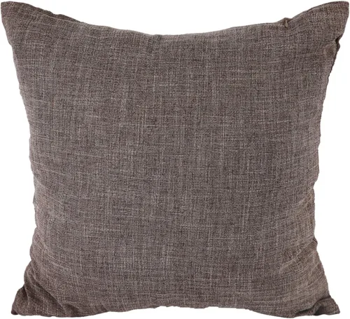 Vista 16 de Deconovo Almohada decorativa de lino sintético para el hogar, hecha a mano, a cuadros, para sofá, 18 x 18 pulgadas, gris oscuro y blanco