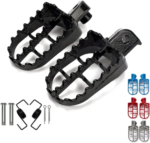 Vista 8 de XINGWU Reposapiés negro para motocross, pedales de aluminio para XR50R PW50 CRF70 TW200 KLX110 CRF50 50cc 70cc 90cc 110cc 125cc TaoTao pieza
