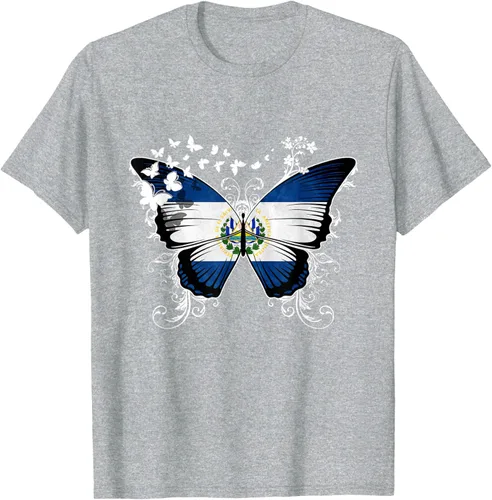 Vista 51 de Camiseta Salvadoreña Bandera El Salvador, Negro