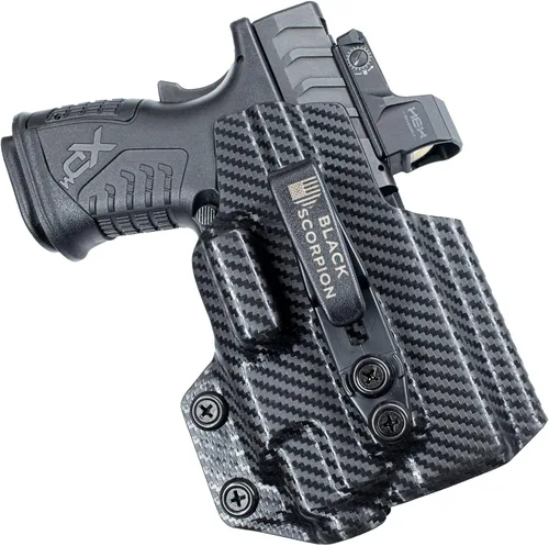 Vista 7 de Dentro de la funda para cinturón de cintura se adapta a Springfield XD-M Elite de 3.8 pulgadas con Streamlight TLR-7 / TLR-8 Negro