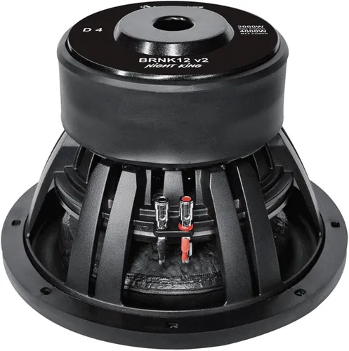 Vista 3 de Bass Rockers Subwoofer de competencia de 12 pulgadas 4400 W/2200 W RMS estéreo de coche de audio para coche - Woofers Dual 4-ohm BRNK12V2