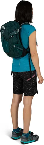 Vista 10 de Osprey Sylva 12L Mochila de ciclismo para mujer con depósito hidráulico, verde Baikal
