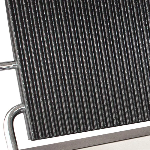 Vista 9 de ALDKitchen Panini Sandwich Press Grill Durable Stainless Steel Construction 110V (Ribbed 9" x 14")
