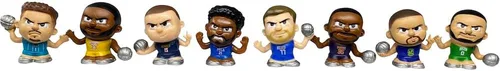 Vista 3 de Teenymates Party Animal 2023 NBA Silver Series 9 - Set de regalo de figuras de baloncesto, paquete de fiesta, lote de 4 paquetes misteriosos