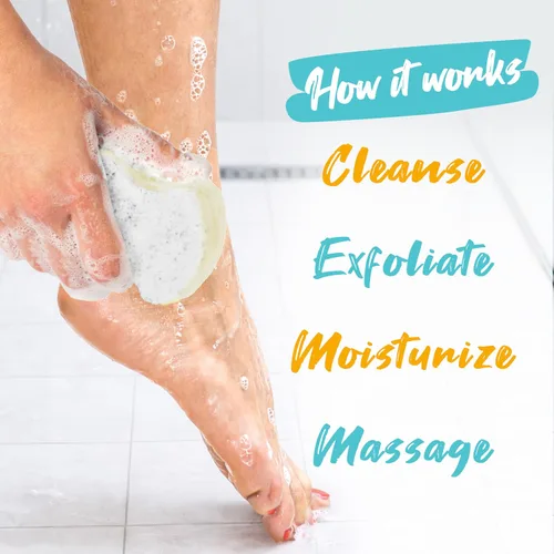 Vista 4 de Spongeables Pedi Scrub Foot Exfoliating 20+ Wash Sponge
