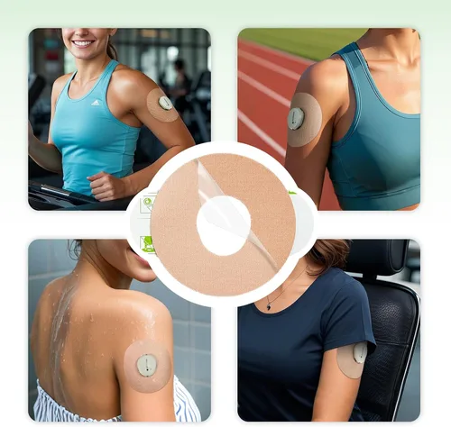 Vista 5 de Onida Dexcom G7 parches adhesivos 10 piezas sobre parches para Dexcom G7 y Stelo CGM, parches adhesivos precortados impermeables, cubierta de sensor