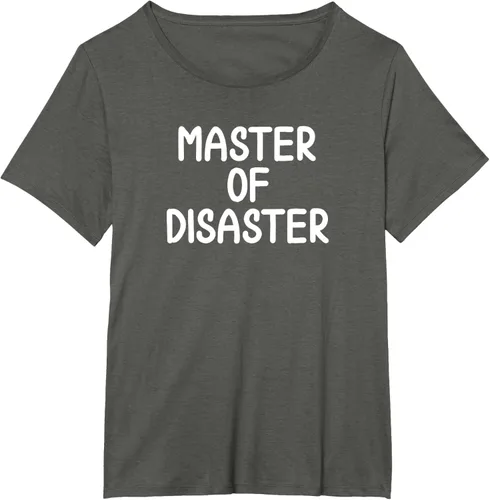 Vista 18 de Camiseta divertida con texto en inglés "Master Of Disaster
