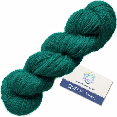 Vista 12 de Living Dreams Queen Anne LACE - Ovillo de lana 100% suave y lujosamente suave, color azul Arándano