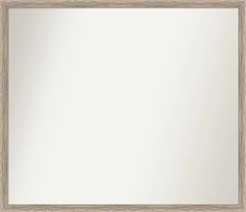 Vista 20 de Amanti Art Espejo de baño blanco para sobre el fregadero, 24 x 27 pulgadas, espejo de tocador rectangular con cuña de madera dura, marco de madera