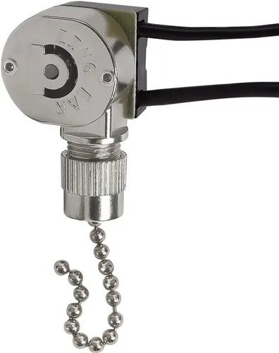 Vista 7 de Zing Ear ZE-109M - Interruptor de cable de cadena para ventiladores de techo, lámparas y luces de pared, interruptor de cadena de tracción de latón