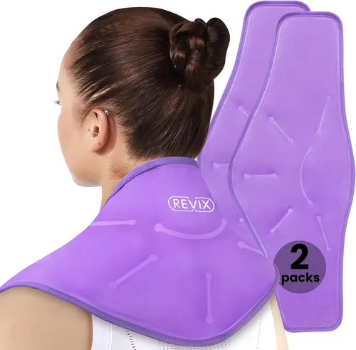Vista 11 de REVIX Envoltorio de Hielo para Cuello Paquete de Hielo para Cuello y Hombros, Terapia para Promover la Flexibilidad y Movilidad, Paquetes de Gel