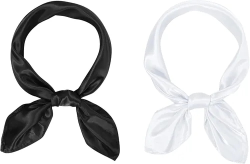 Vista 40 de American Trends Bufanda de seda para mujer, bufandas de satén para la cabeza, bufanda cuadrada para el cuello, bufanda ligera de seda como bandana