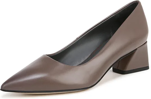 Vista 13 de Franco Sarto Women's Racer Pointed Toe Block Heel Pumps Zapatilla Ballet Rosa Claro Gamuza
