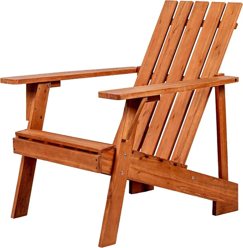 Vista 9 de JONATHAN Y Irving PAT1001D - Silla Adirondack de madera de acacia maciza, resistente a la intemperie, para jardín, terraza y hoguera, acabado negro