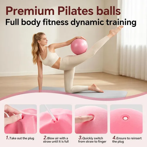 Vista 4 de Bloque de pilates y pelota, kit de pilates para entrenamientos en casa